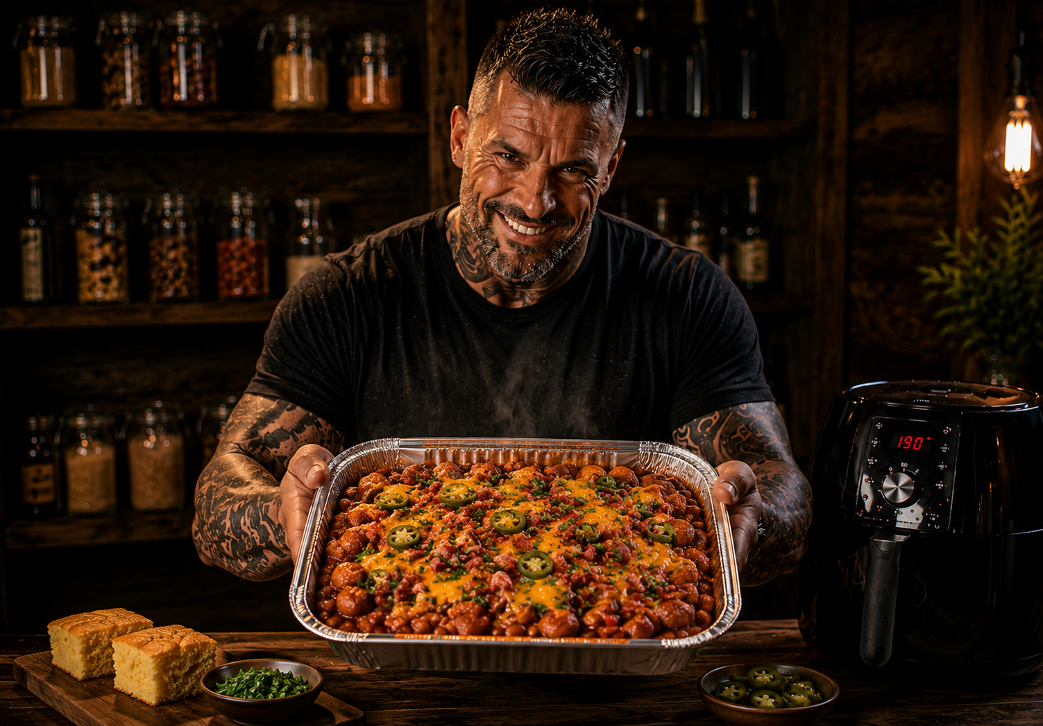 Air Fryer Smoky Chorizo Bean Campfire Pots