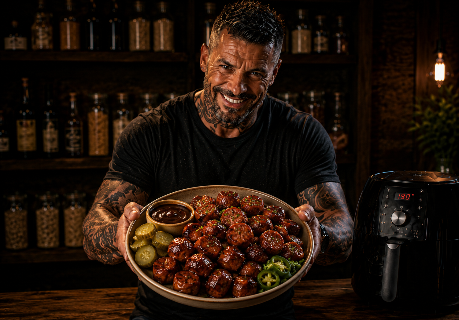 Air-Fryer Smoky Maple Sausage Burnt Ends