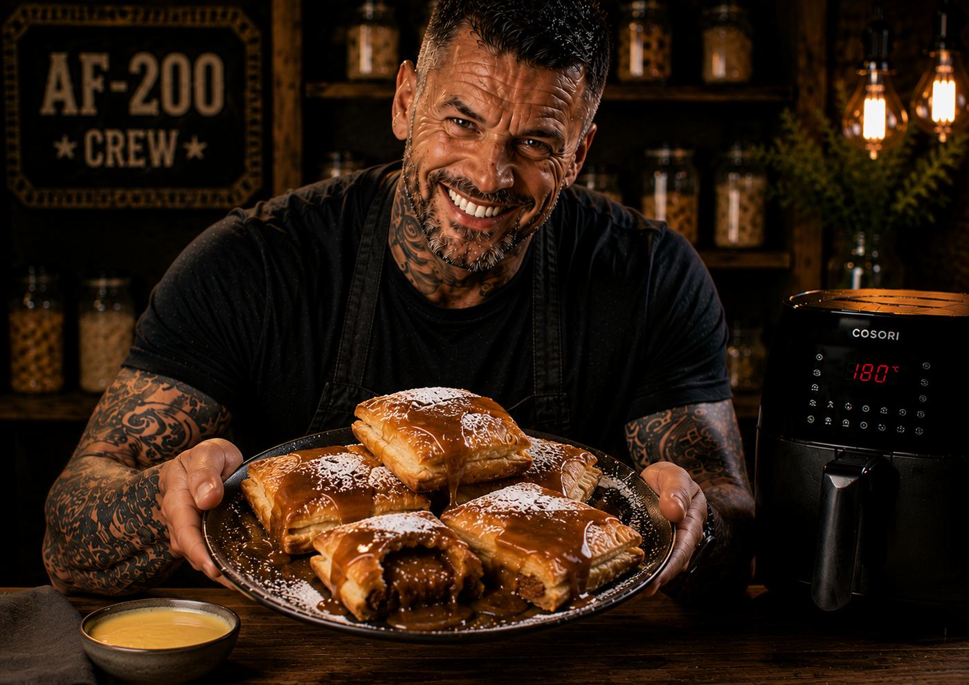 Air-Fryer Sticky Toffee Pastry Squares