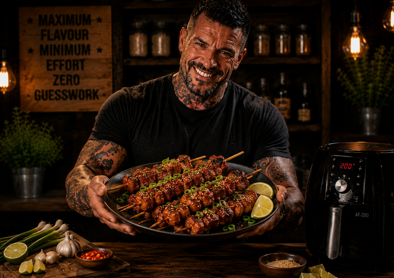 Air-Fryer Sweet Chilli Pork Skewer Trays