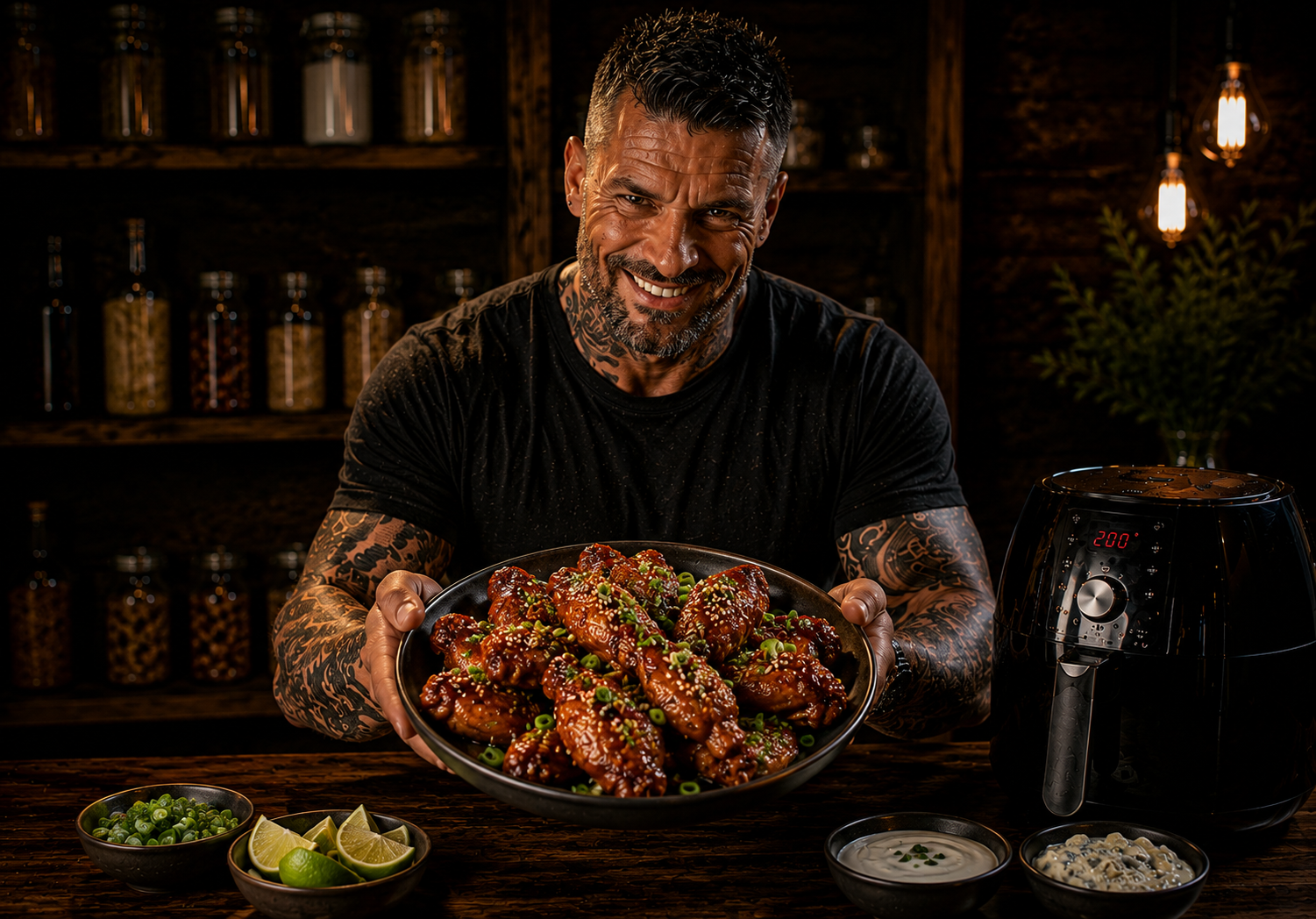 Air Fryer Sweet Chilli BBQ Chicken Wings