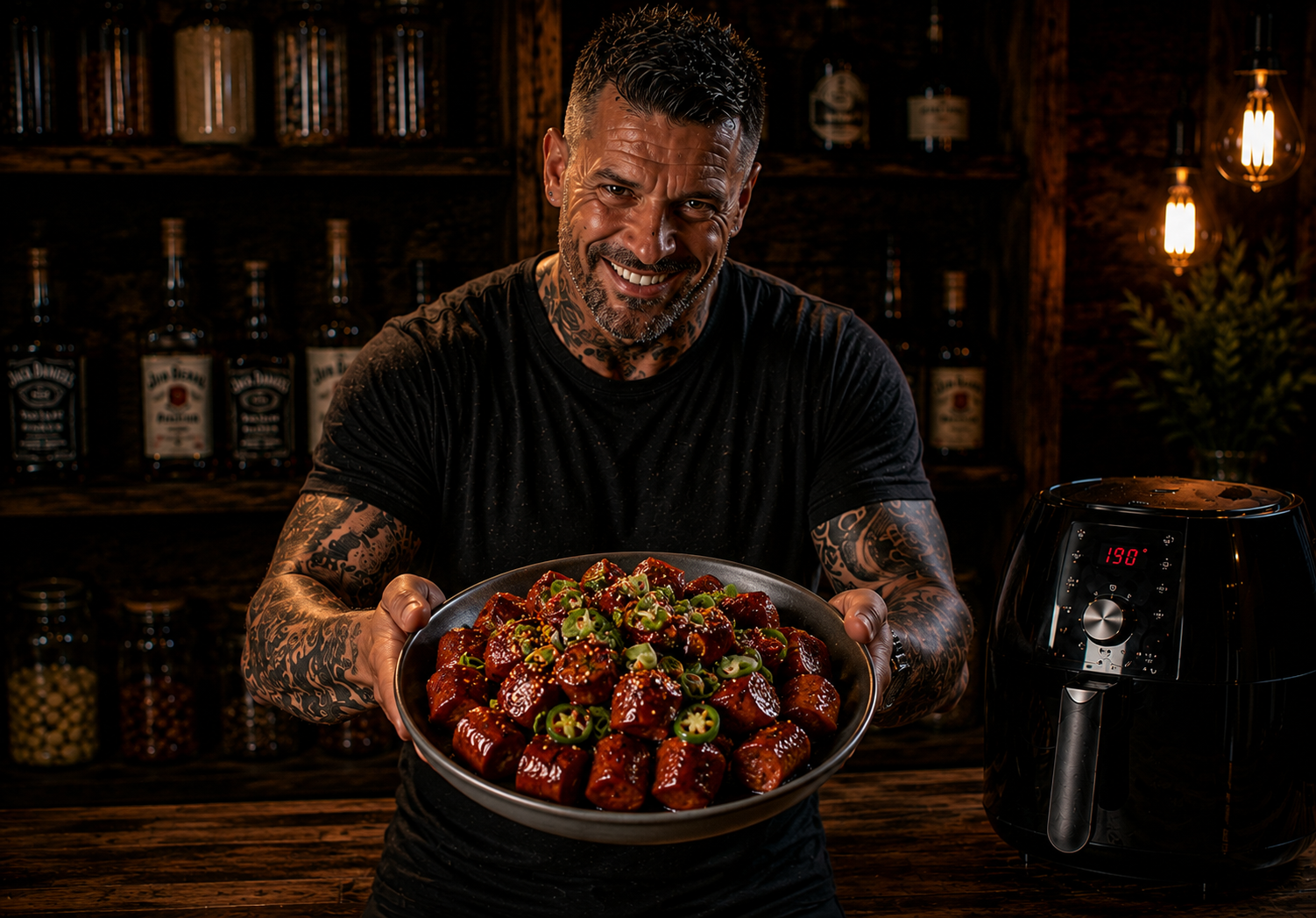 Air Fryer Sweet Heat Sausage Burnt Ends
