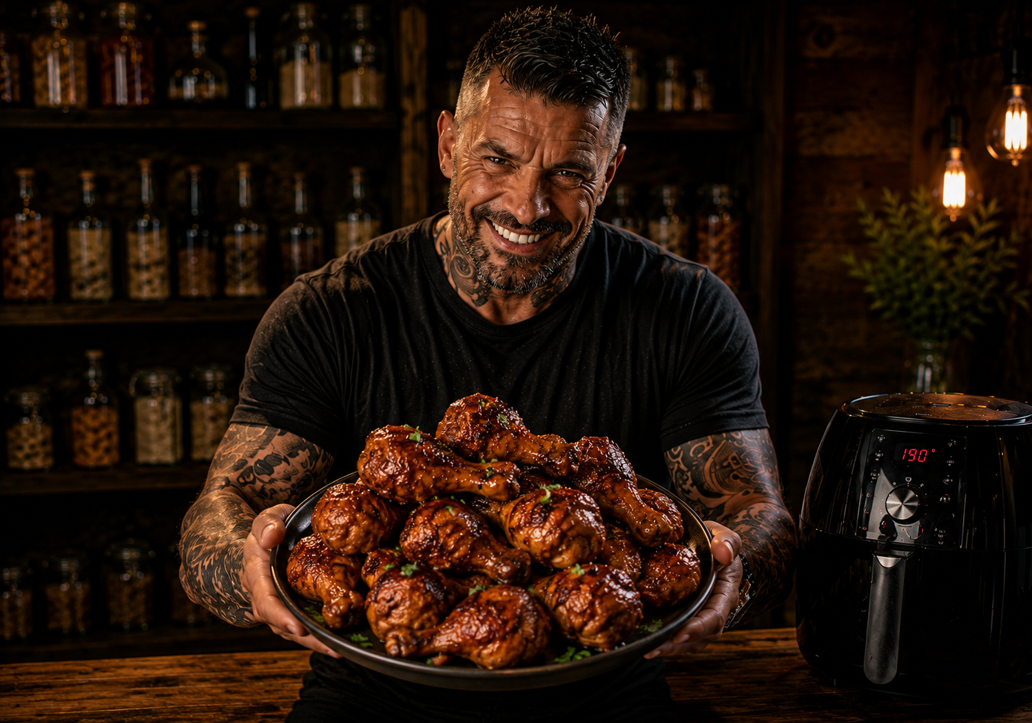 Air-Fryer Sweet Smoke Chicken Drumstick Buckets