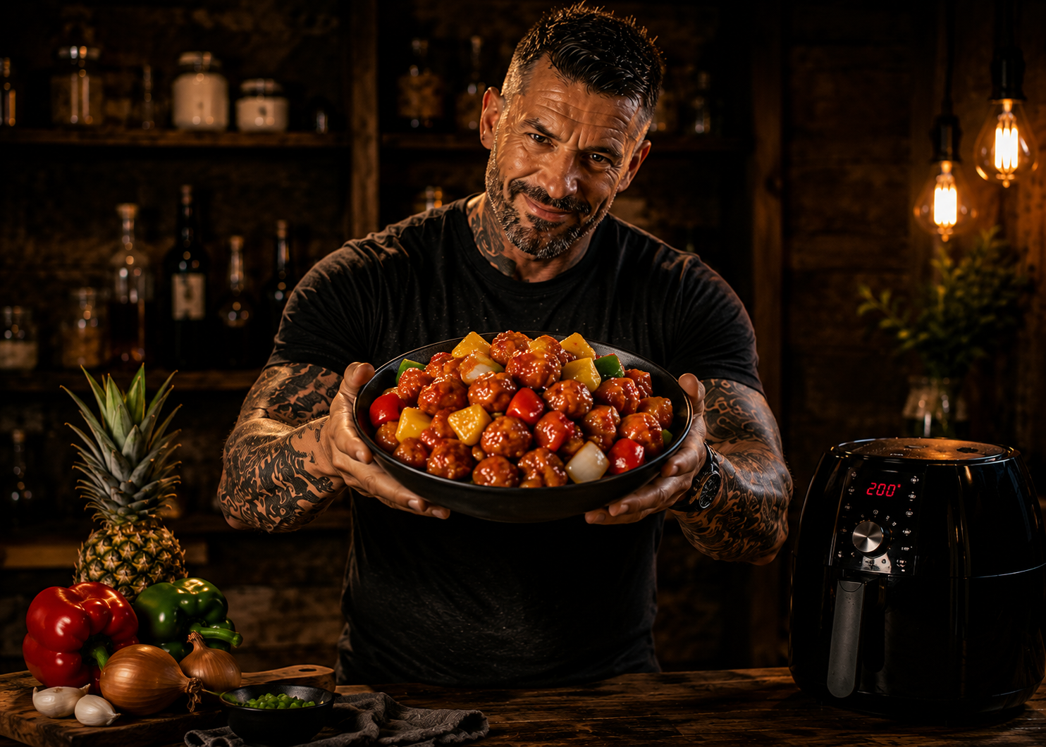 Air-Fryer Sweet & Sour Pork Bites
