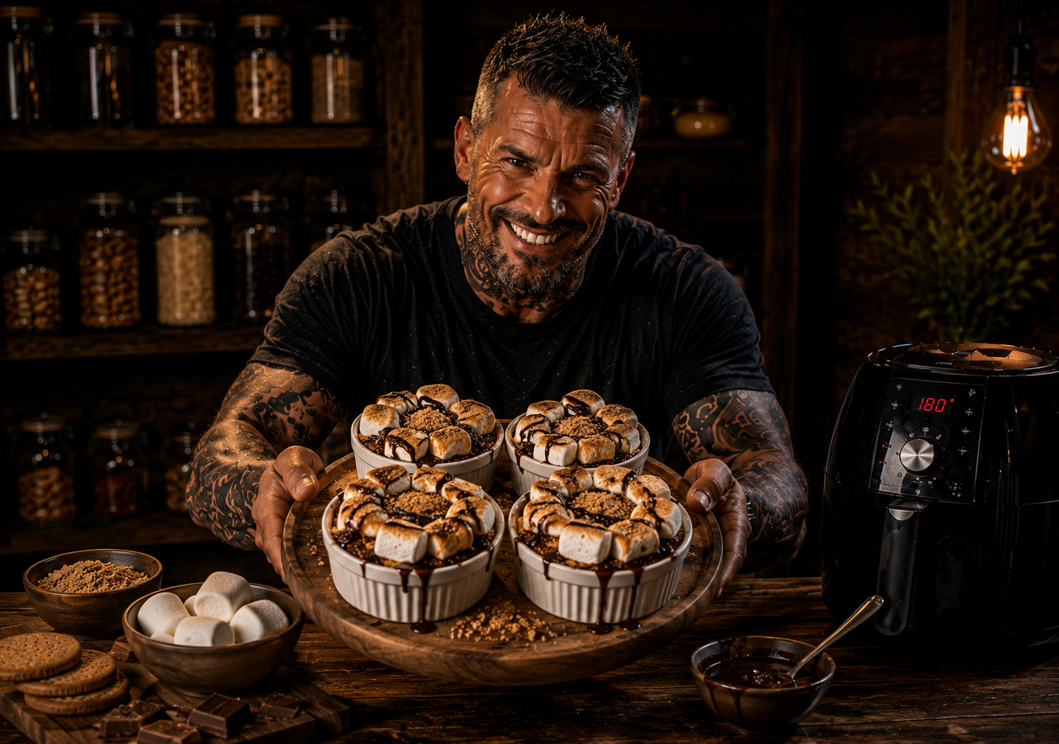 Air-Fryer S’Mores Brownie Pots