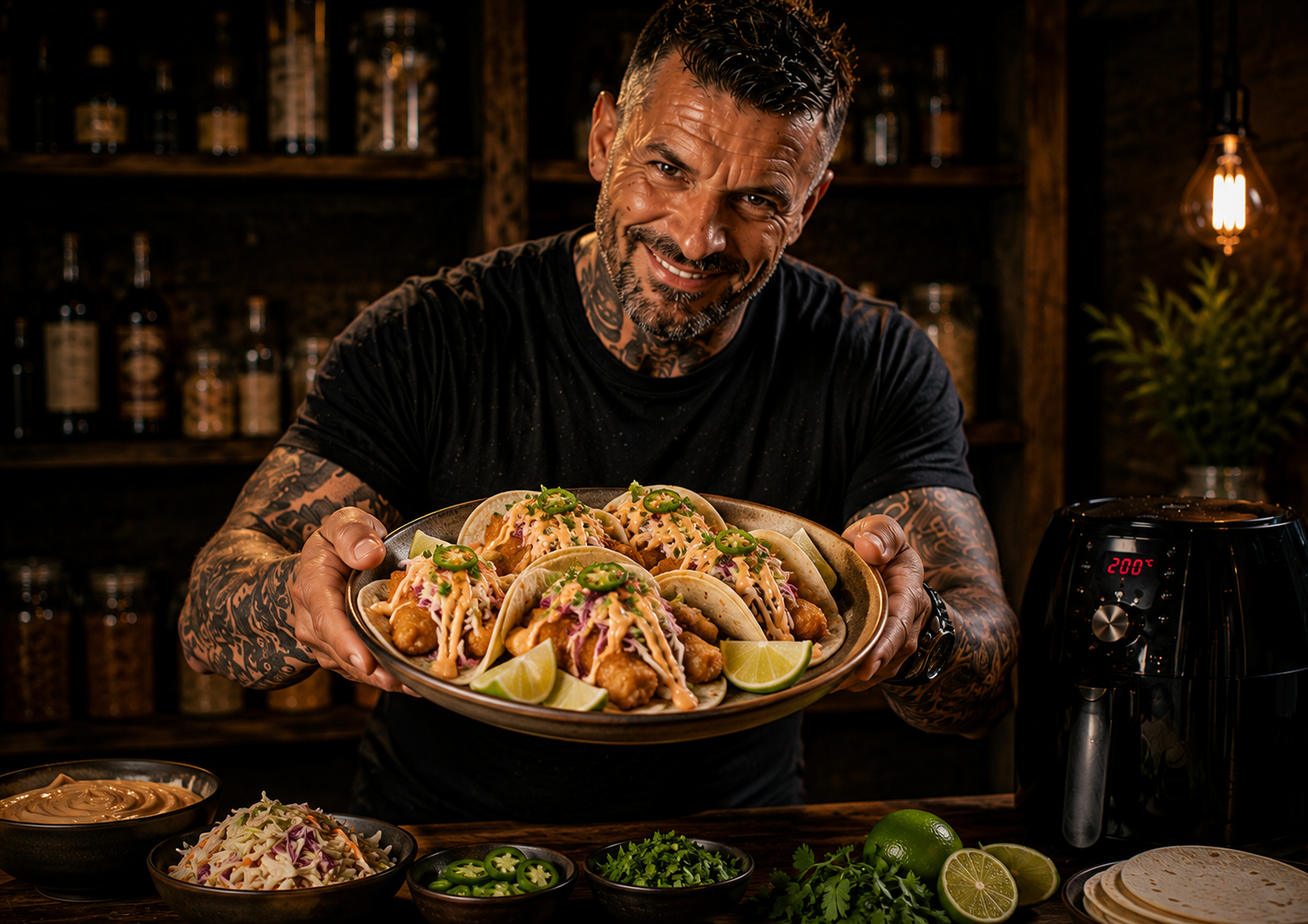 Air-Fryer Mexican Baja Fish Taco Bites