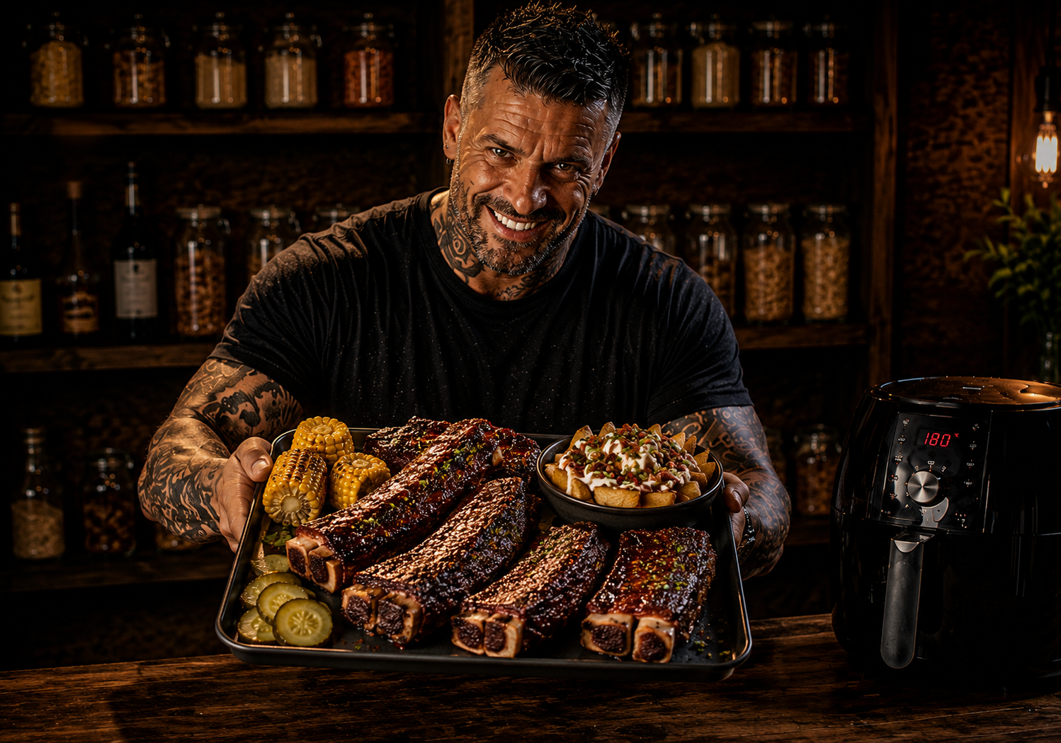 Air-Fryer Texas Cowboy Beef Rib Trays