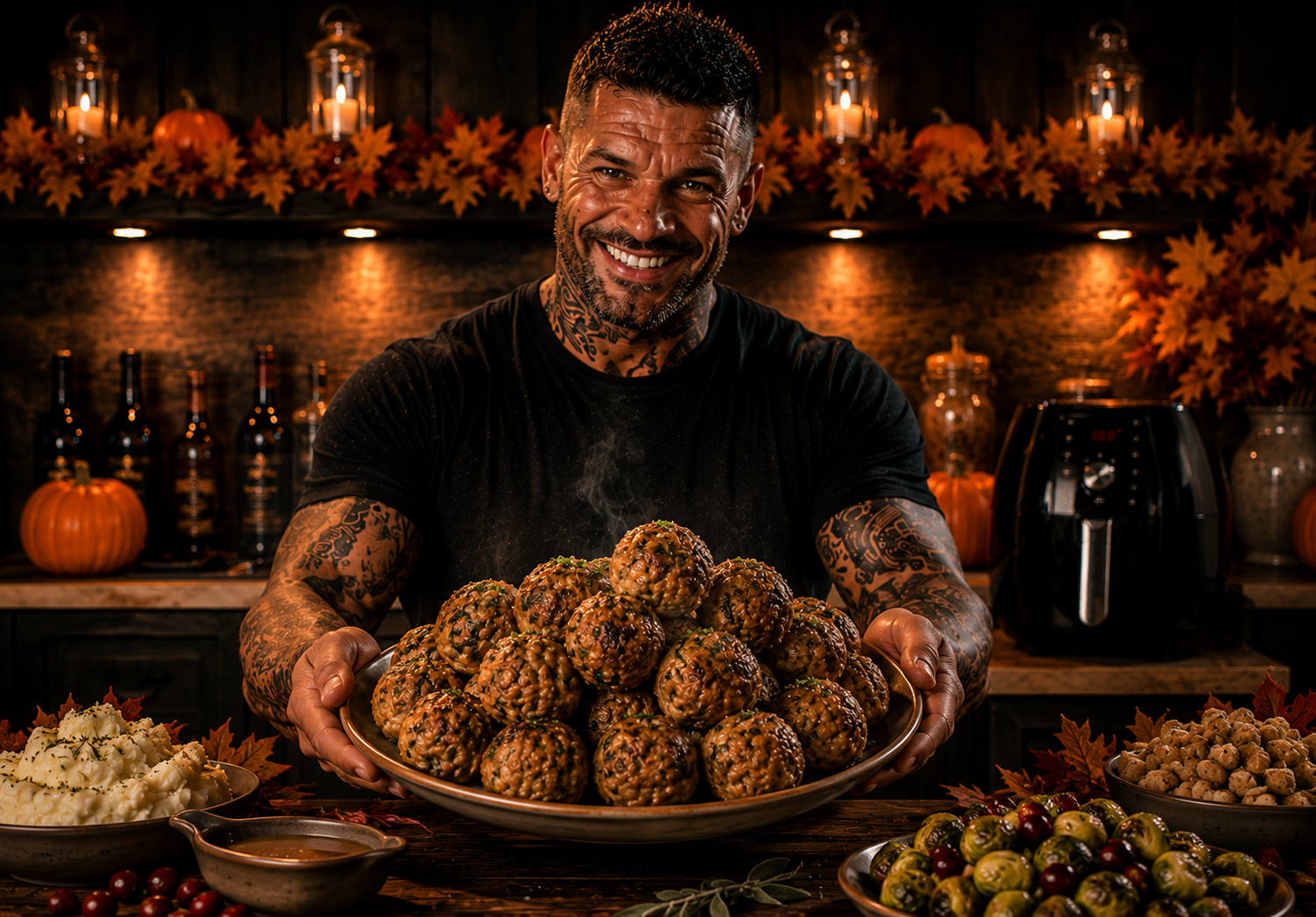 AIR-FRYER THANKSGIVING STUFFING BALLS