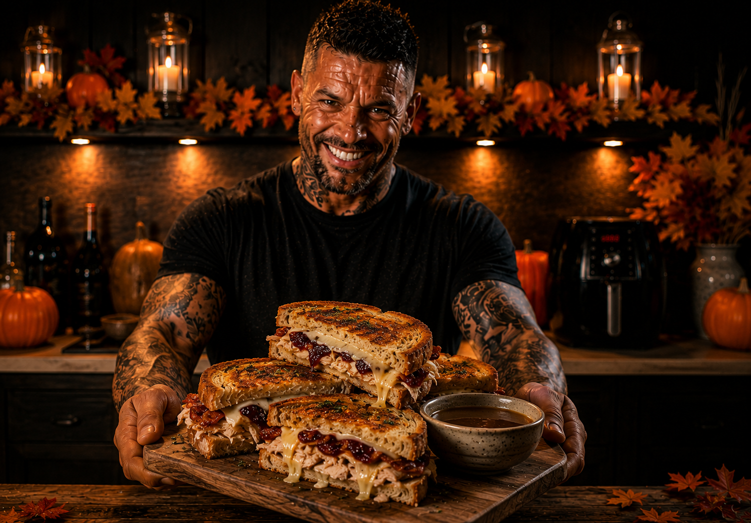 AIR-FRYER TURKEY CRANBERRY MELT SANDWICHES