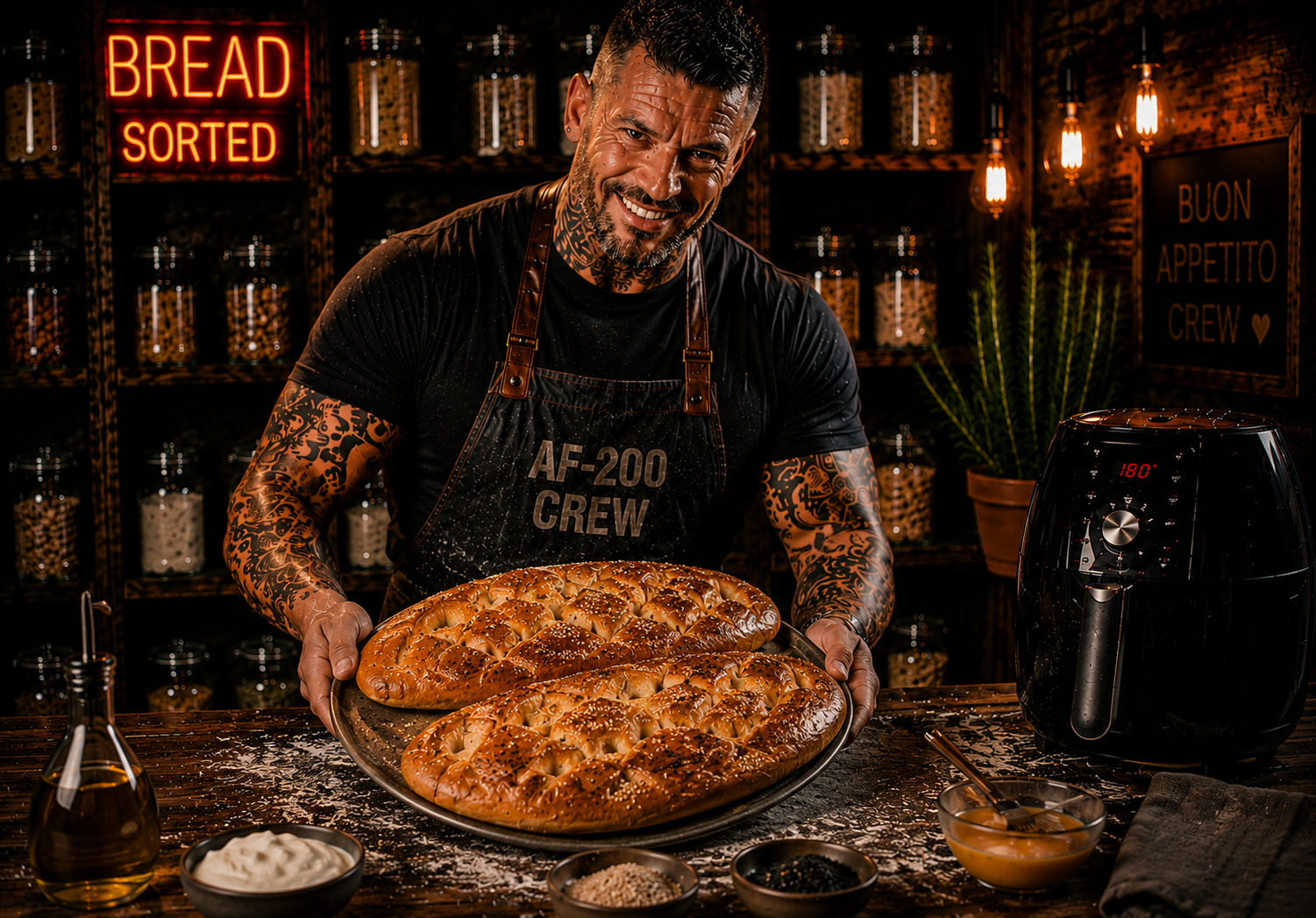 Air-Fryer Turkish Pide Bread