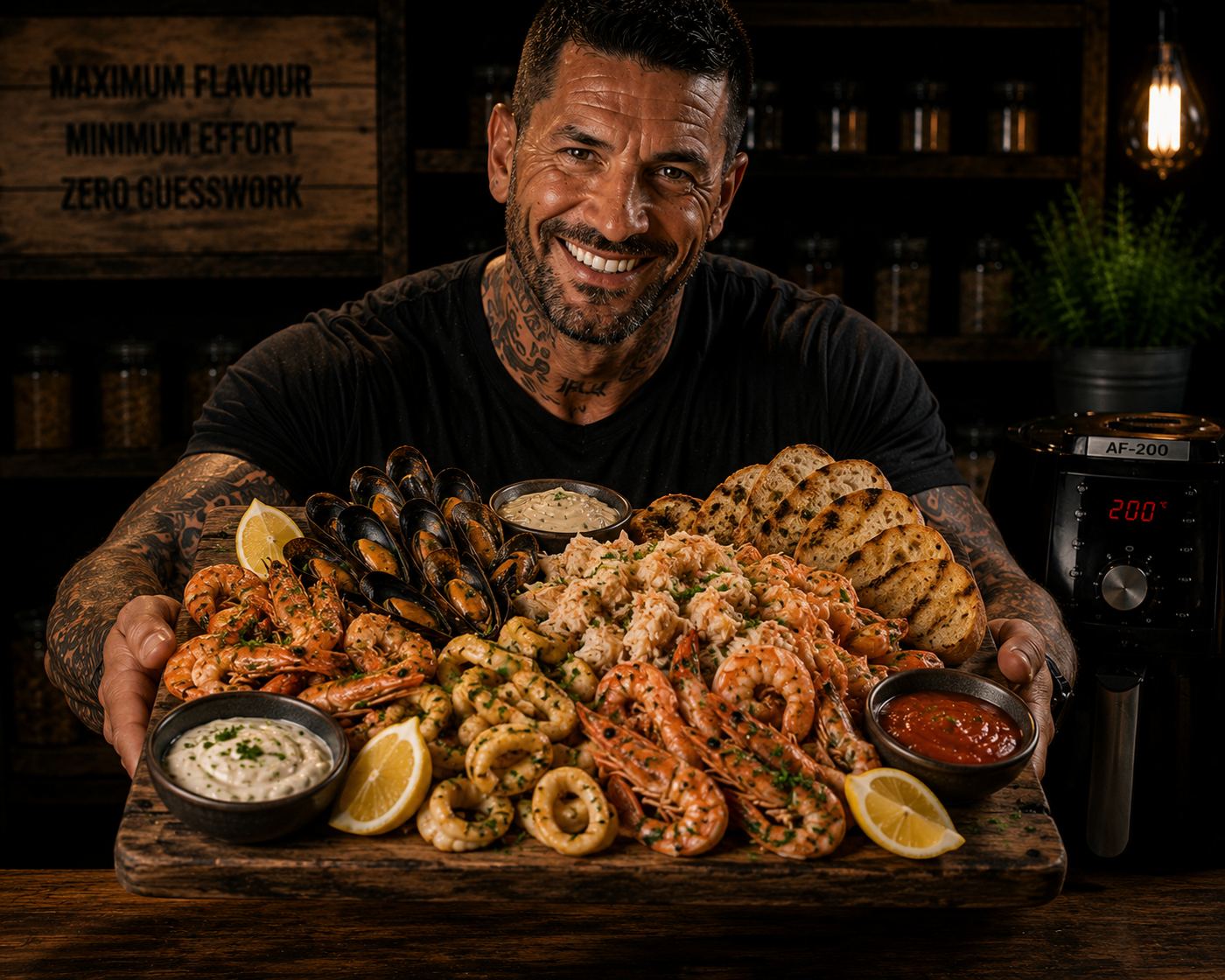 Air-Fryer Ultimate Seafood Sharing Board