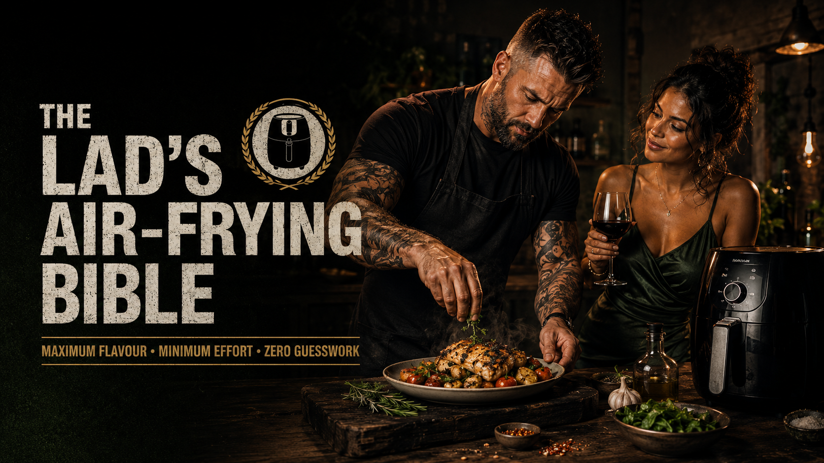 The Lad's Air-Frying Bible official brand banner